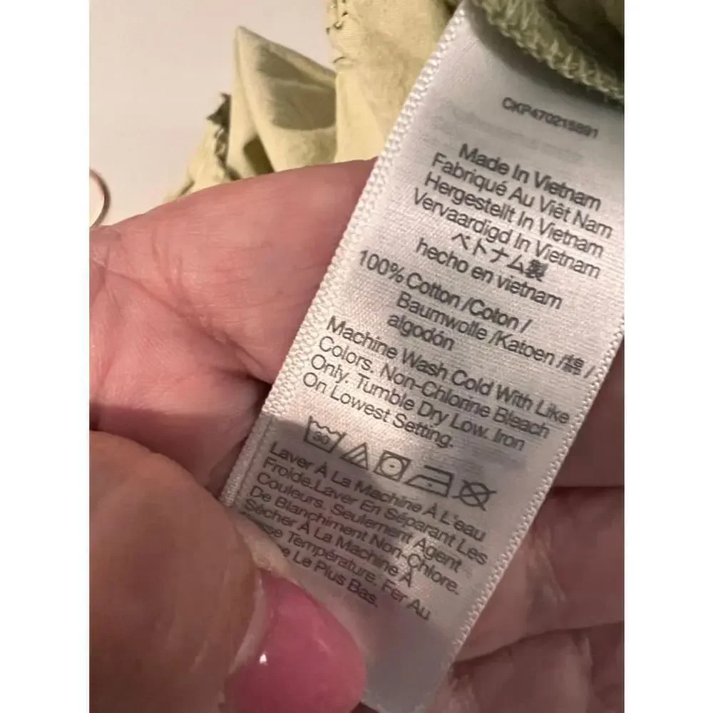 Madewell Green Elastic Waist Shorts Medium NEW